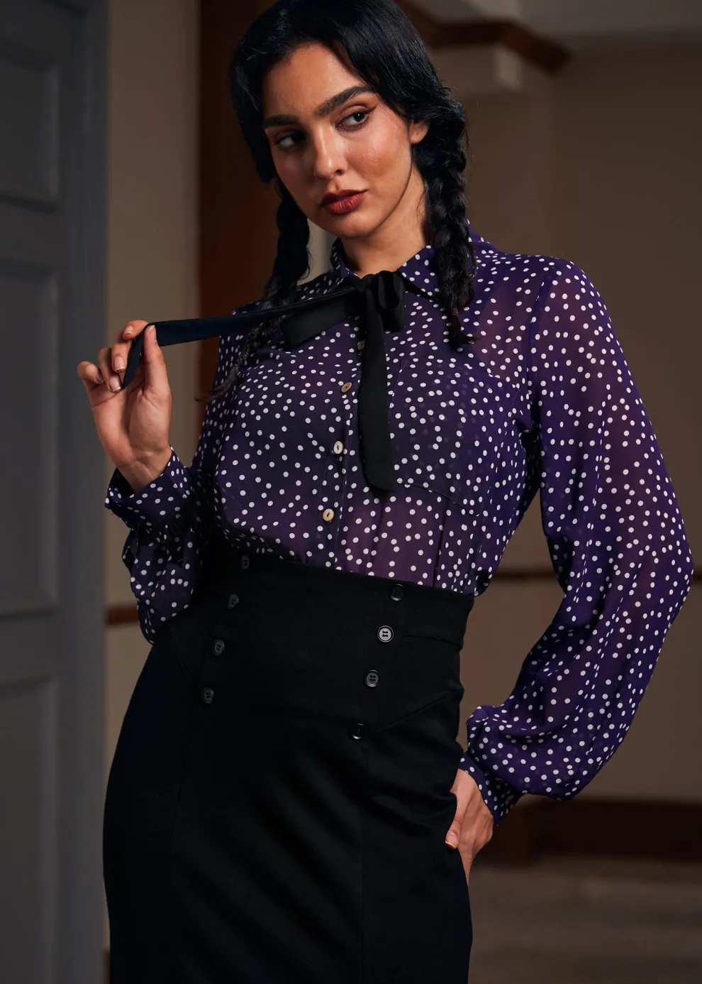 Enchanted Evening Collared Blouse