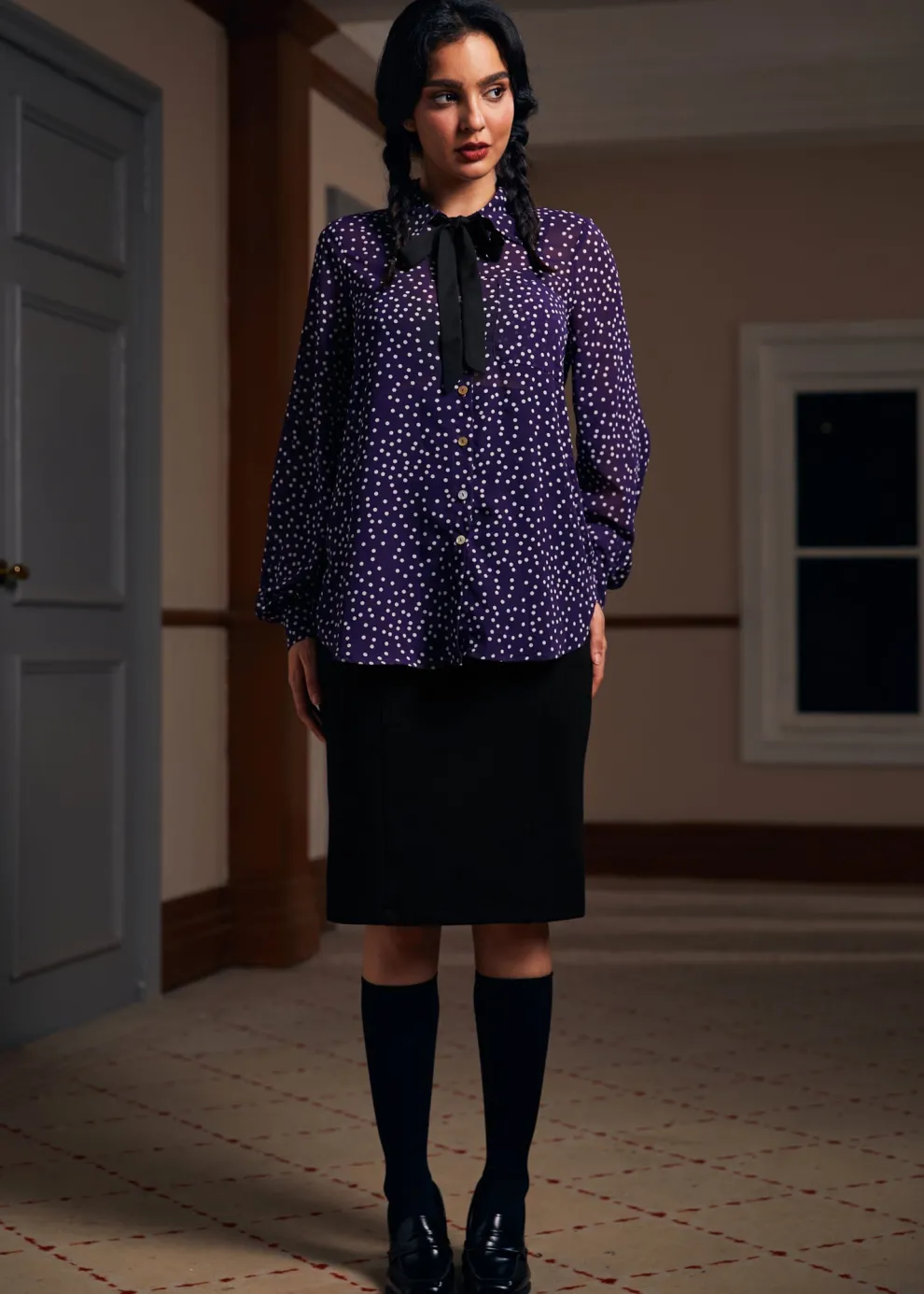 Enchanted Evening Collared Blouse