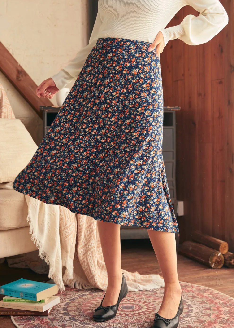 Excellence Attained Knit Midi Skirt