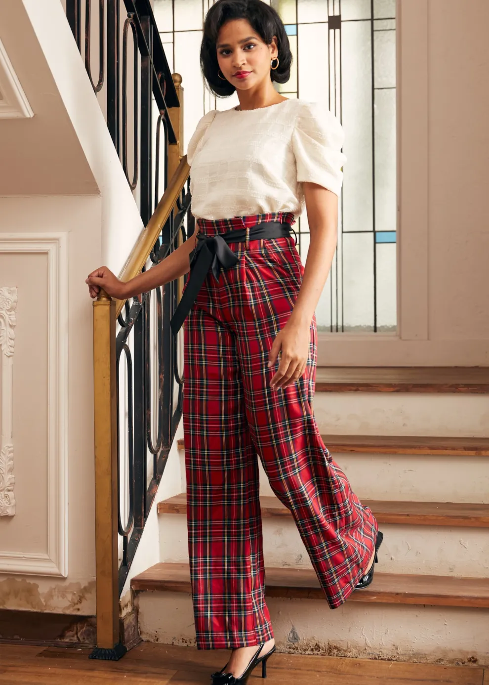 Festive Frolic Bubble Sleeve Crew