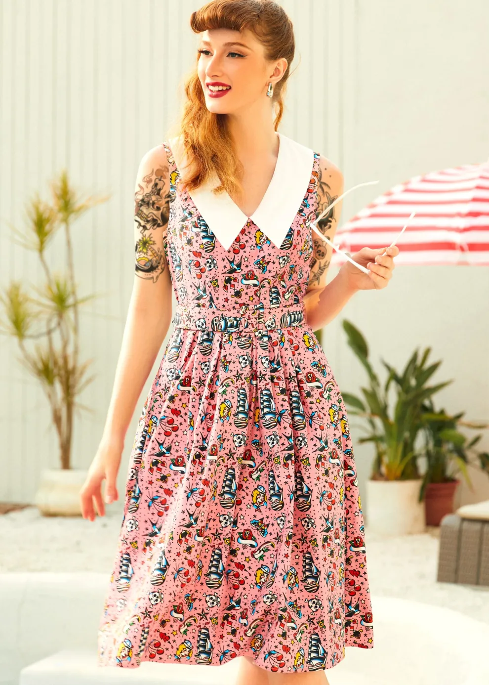 Find Me in Palm Springs Fit & Flare Dress