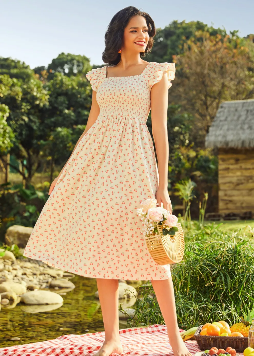 Flair and Square Babydoll Dress