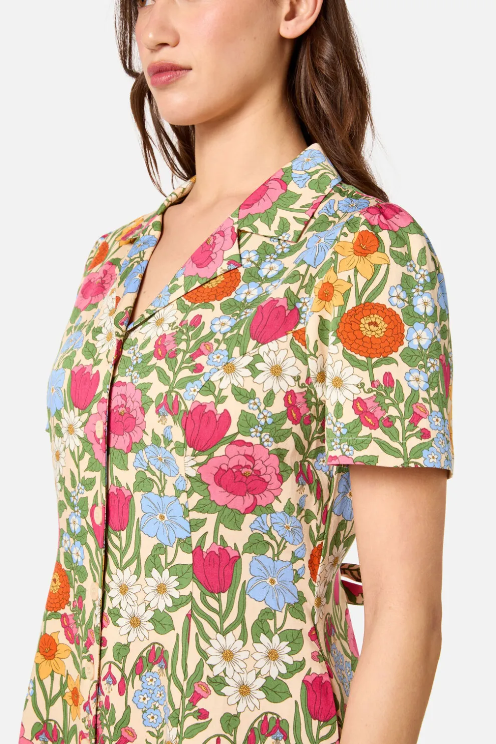 Floral Field Shirt Dress
