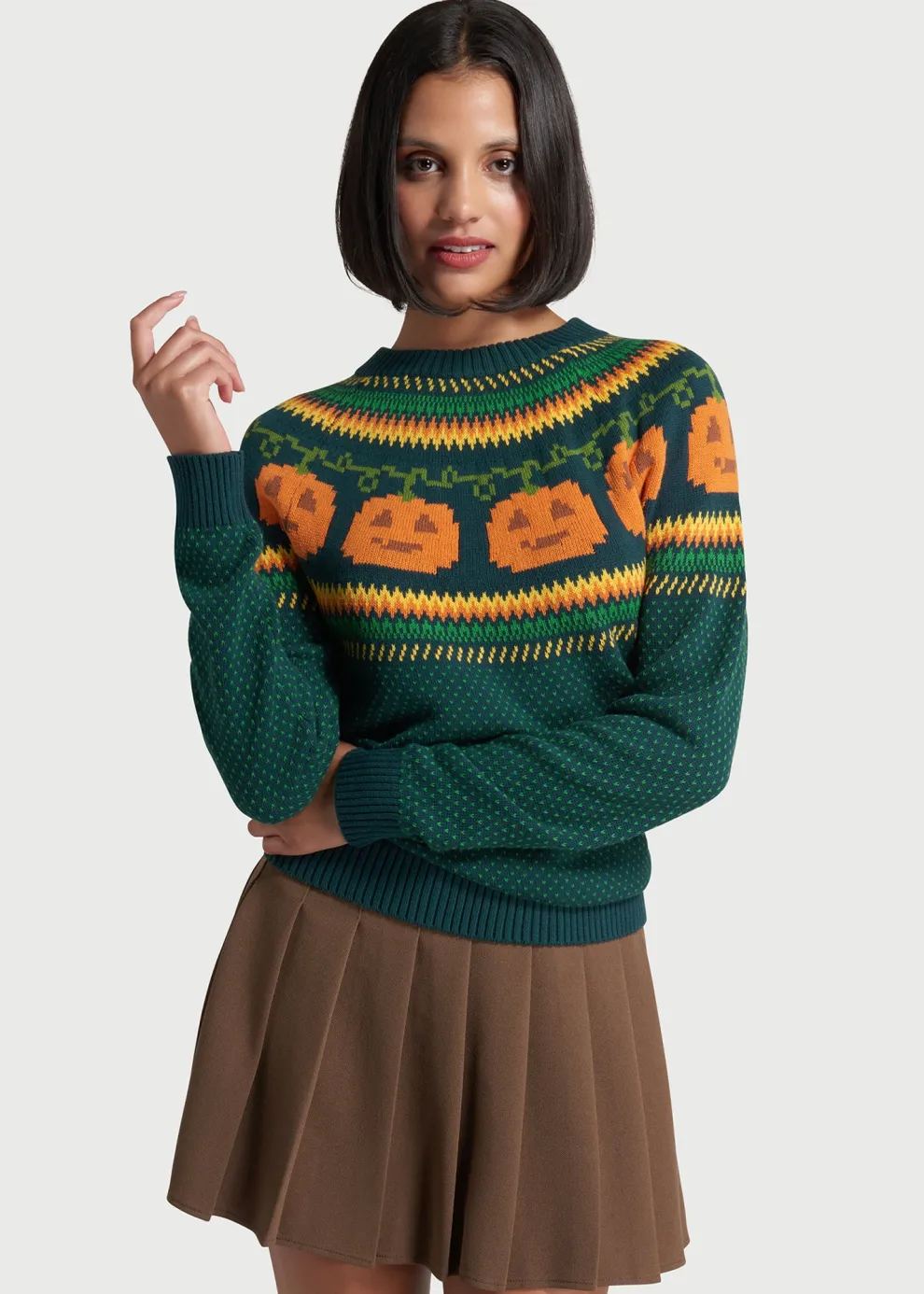 Give 'Em Pumpkin To Talk About Fair Isle Sweater