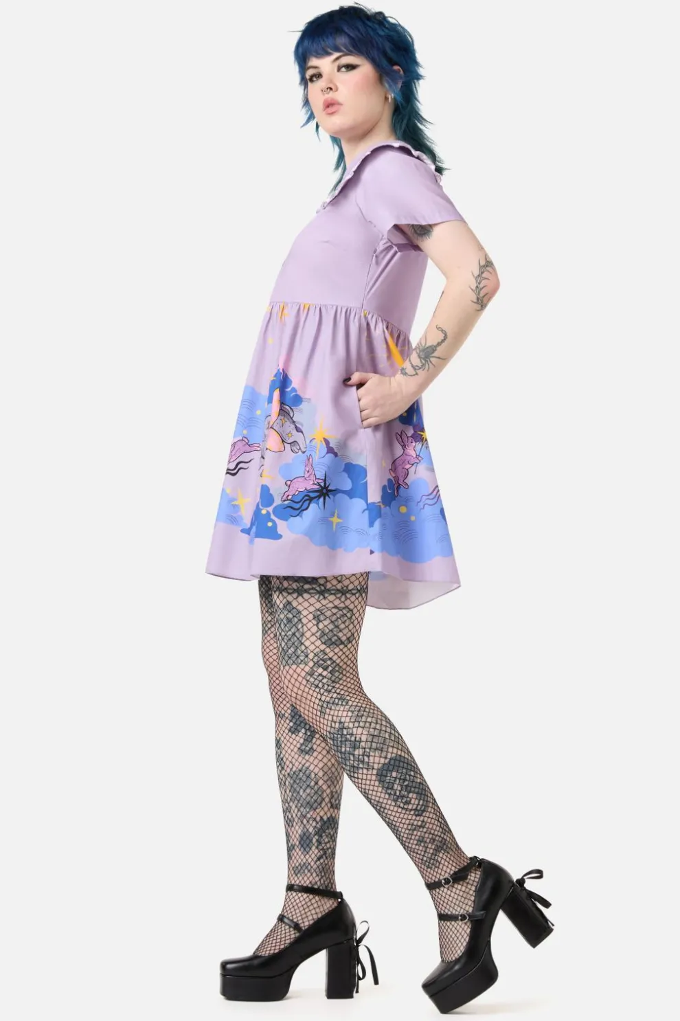 Goodnight Bunny Border Dress