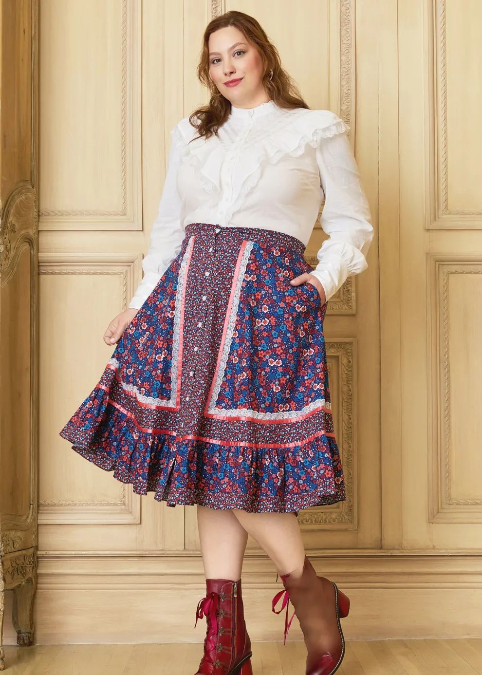 GUNNE SAX for ModCloth's Isabella Midi Skirt