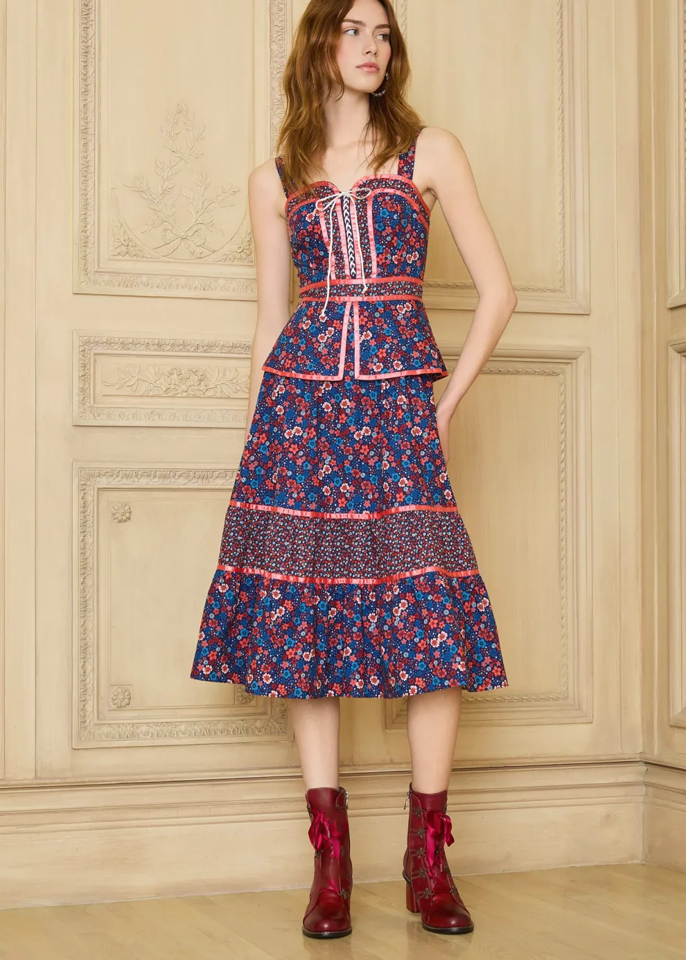 GUNNE SAX for ModCloth Grace Peplum Midi Dress