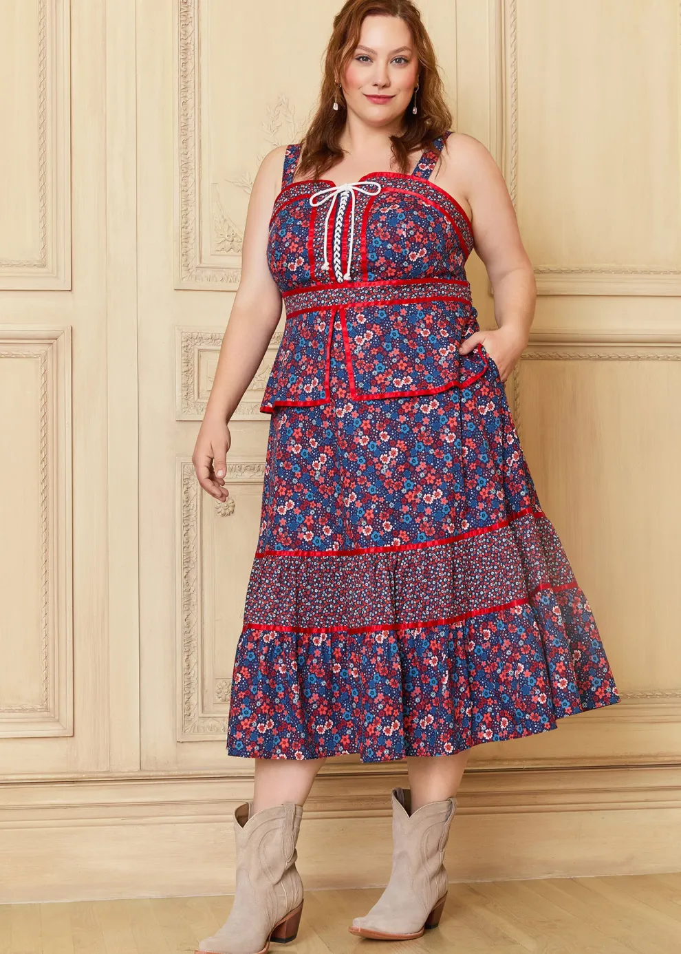 GUNNE SAX for ModCloth Grace Peplum Midi Dress