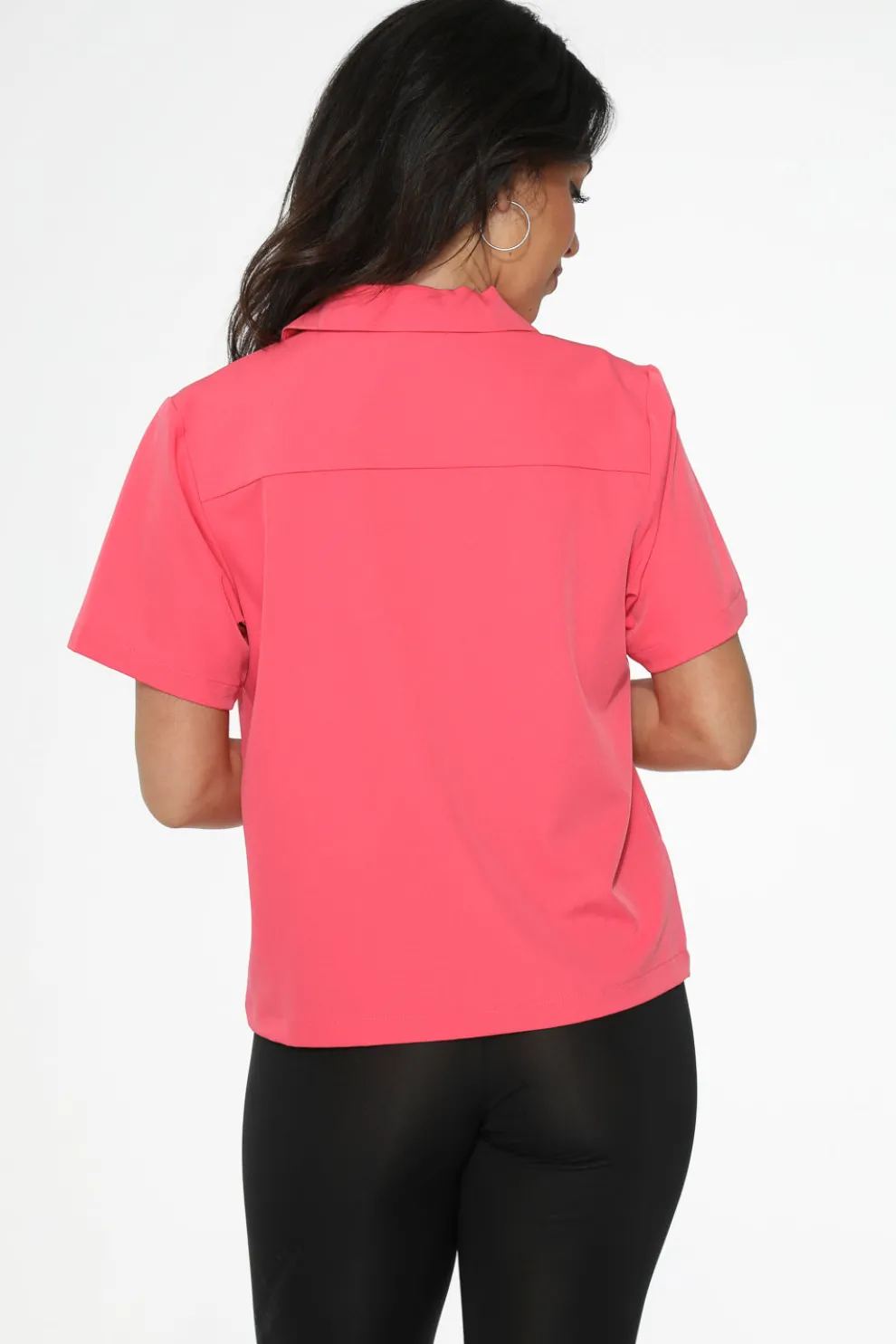 Hot Pink with White Embroidered Poodle Top