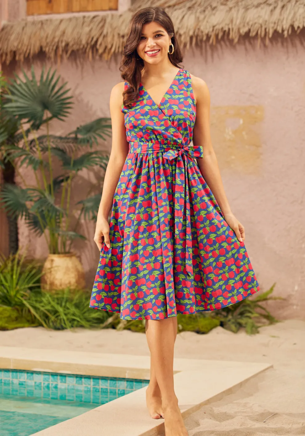 Instant Energy Faux-Wrap Dress