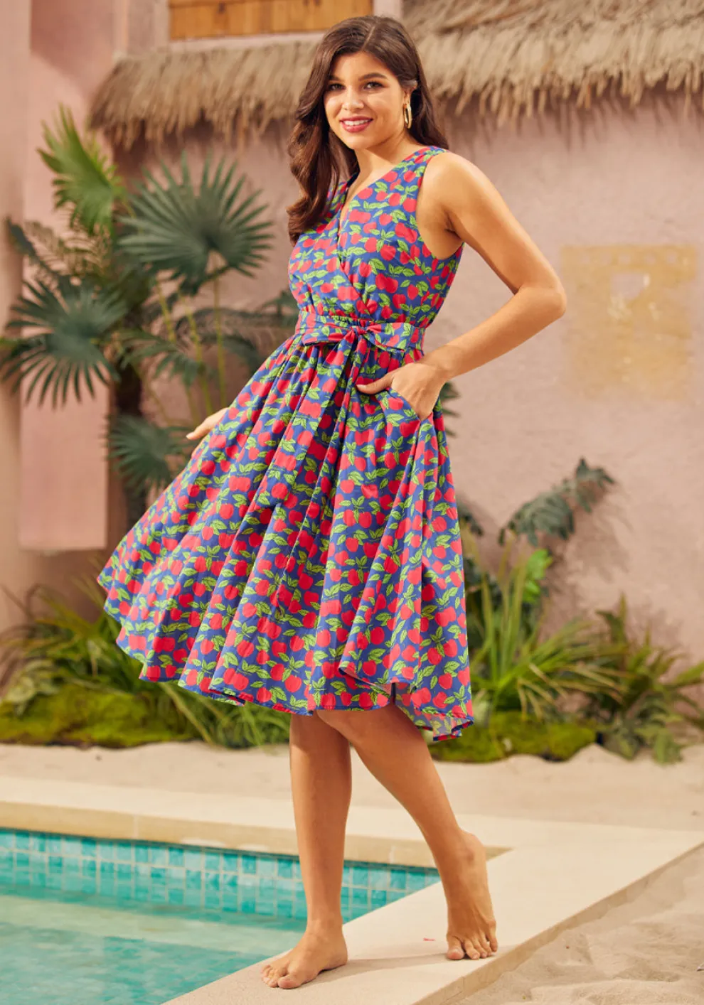 Instant Energy Faux-Wrap Dress