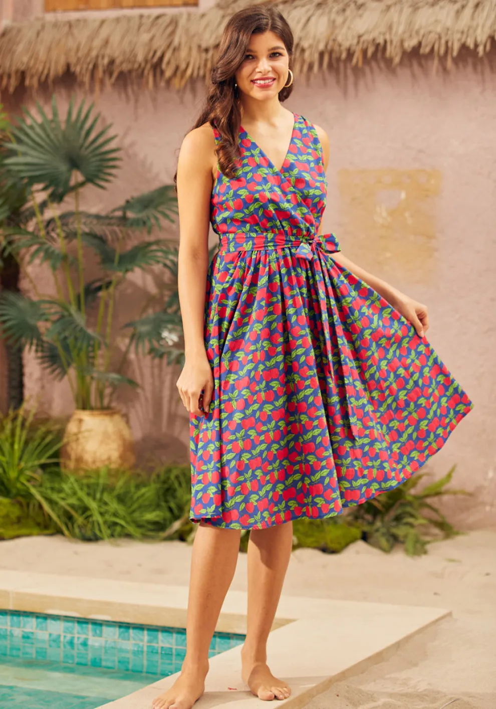 Instant Energy Faux-Wrap Dress