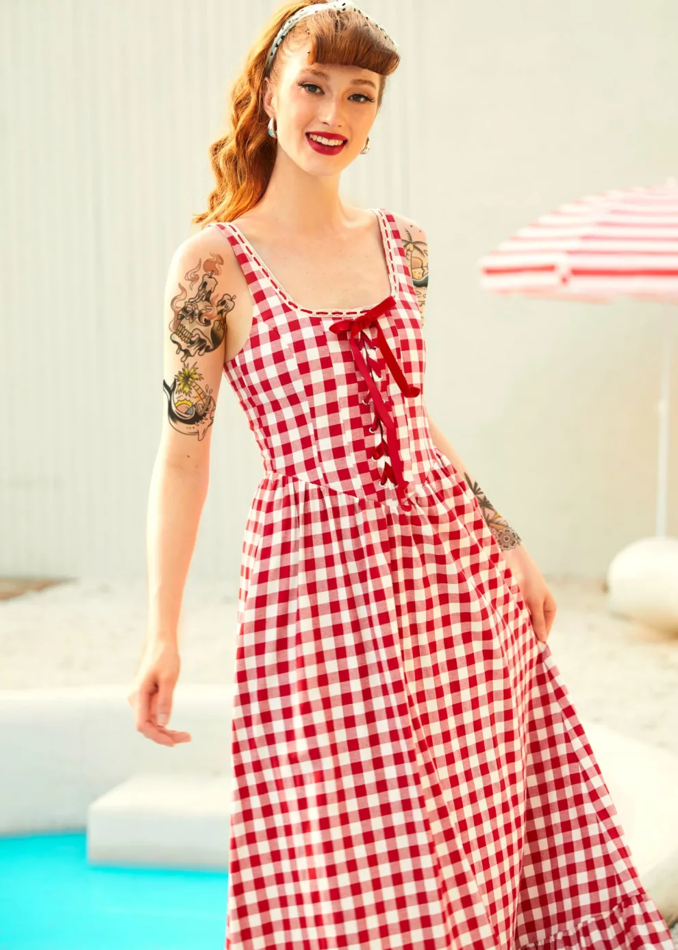 Jam Gingham Corset Dress
