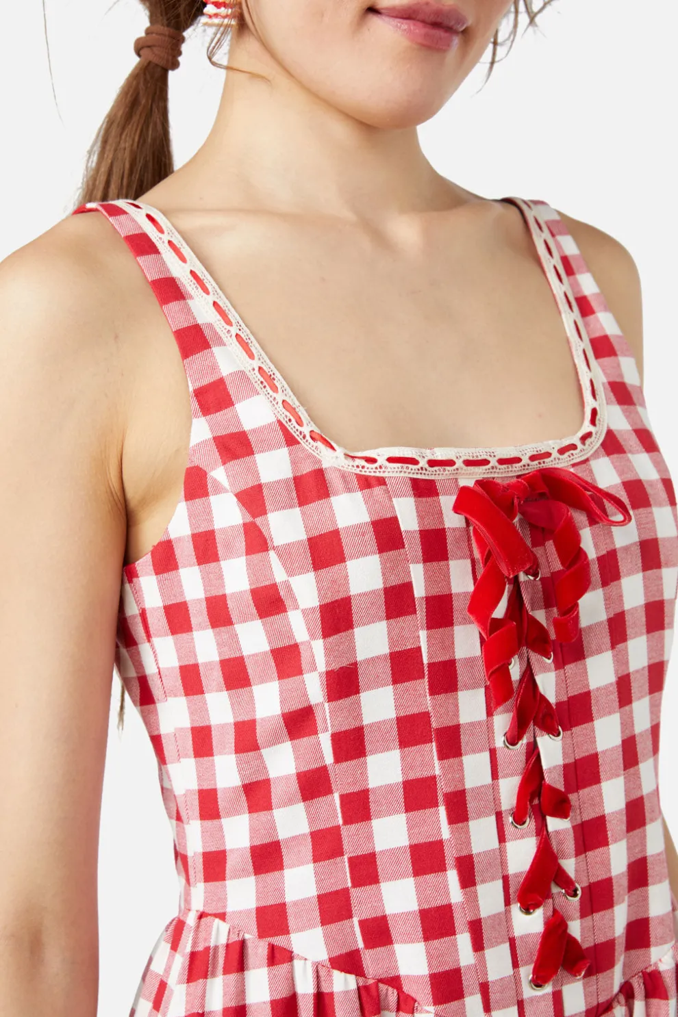 Jam Gingham Corset Dress