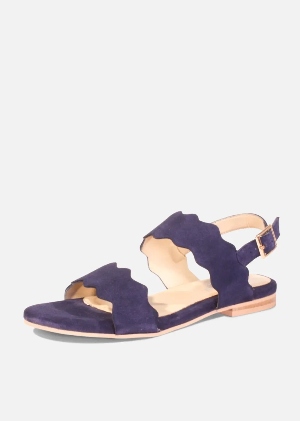 Jarden Suede Scallop Sandals
