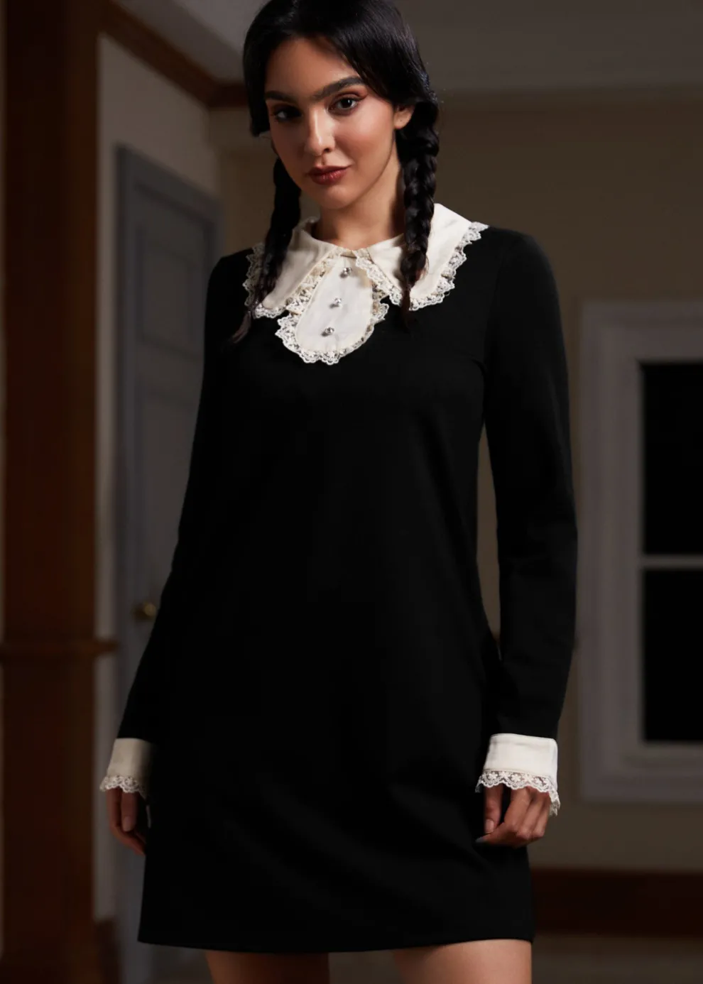 Laced Leaf Shift Dress