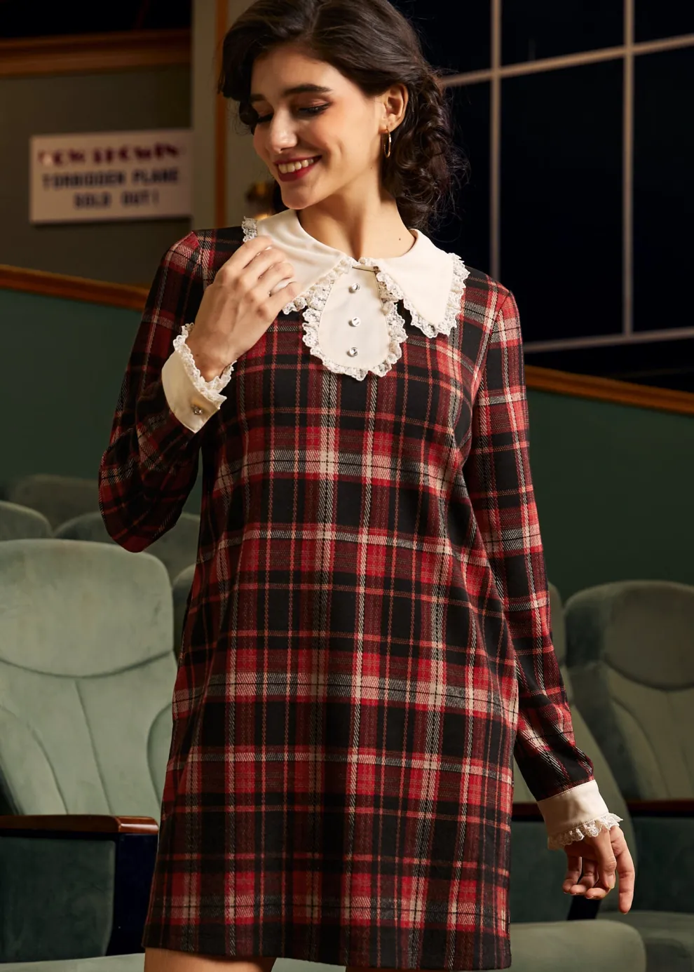 Laced Leaf Shift Dress