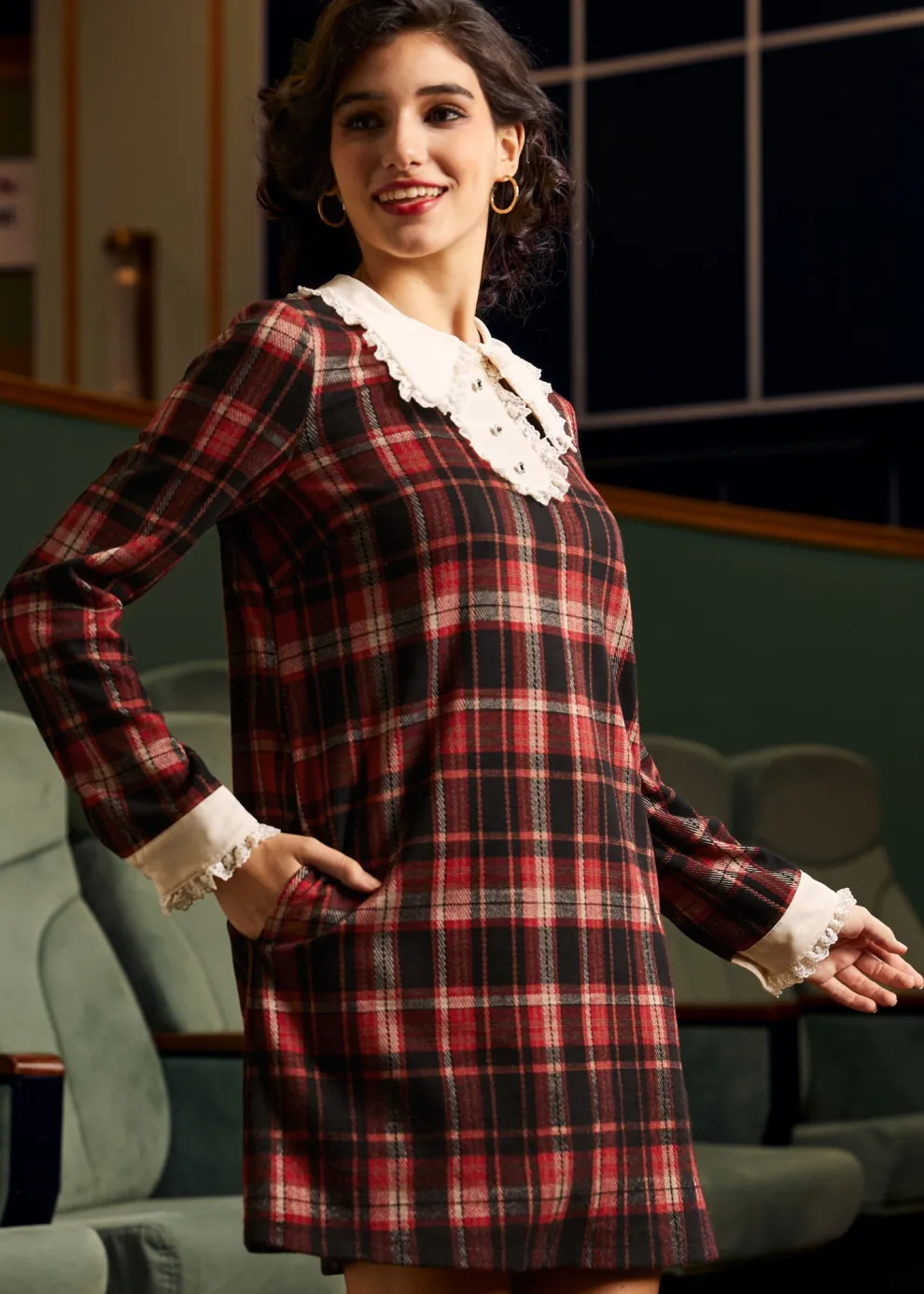 Laced Leaf Shift Dress