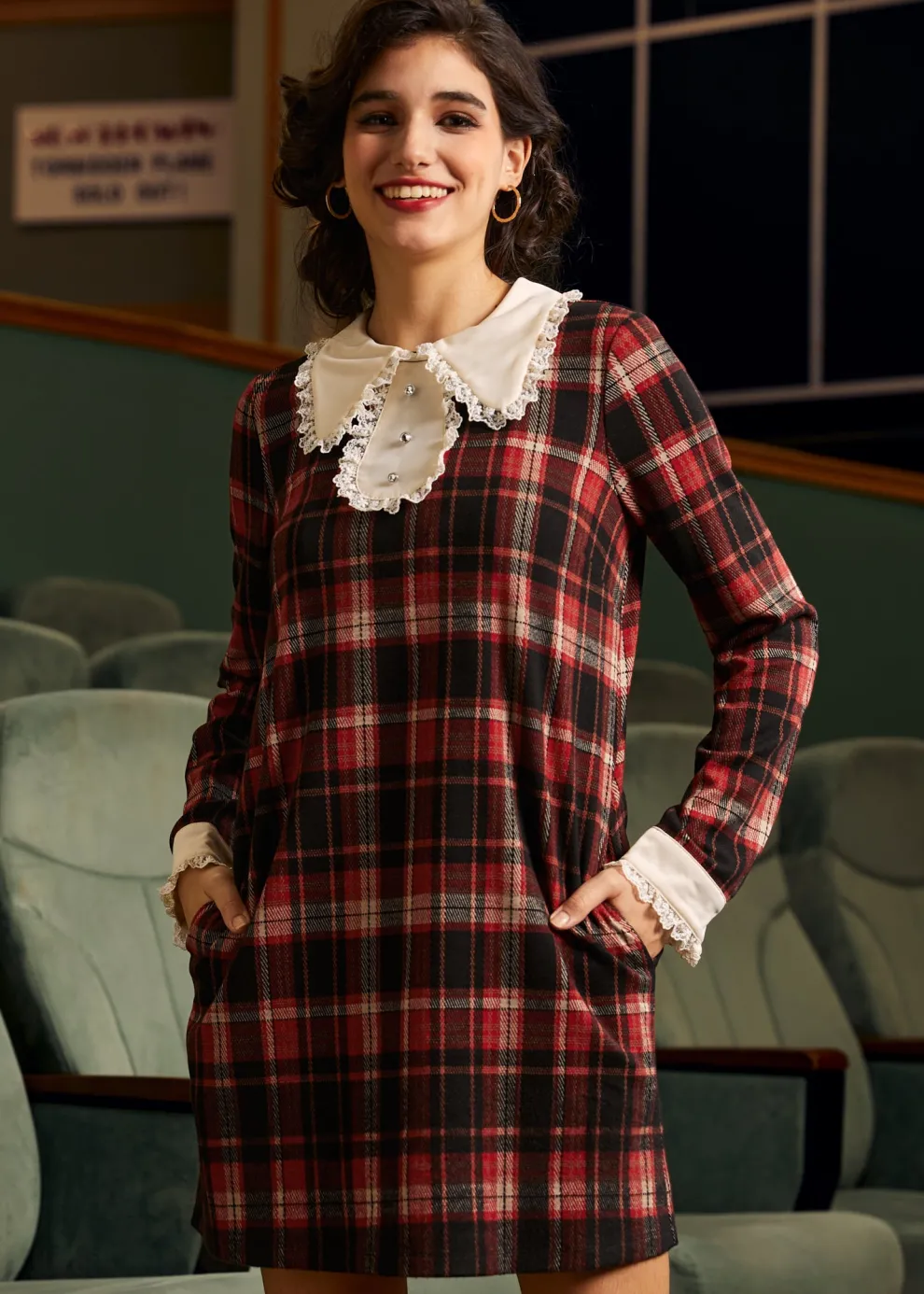 Laced Leaf Shift Dress