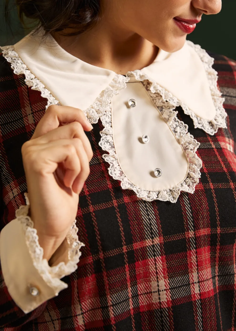 Laced Leaf Shift Dress