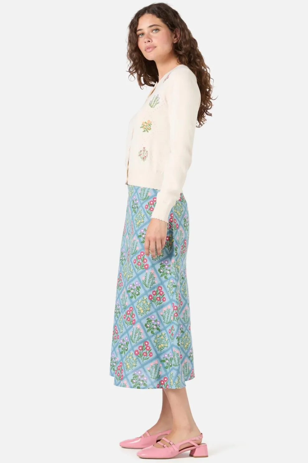 Lattice Embroidered Cardigan