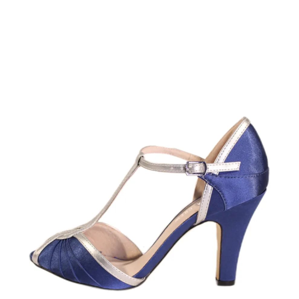 Lavana T-Strap Satin Heels