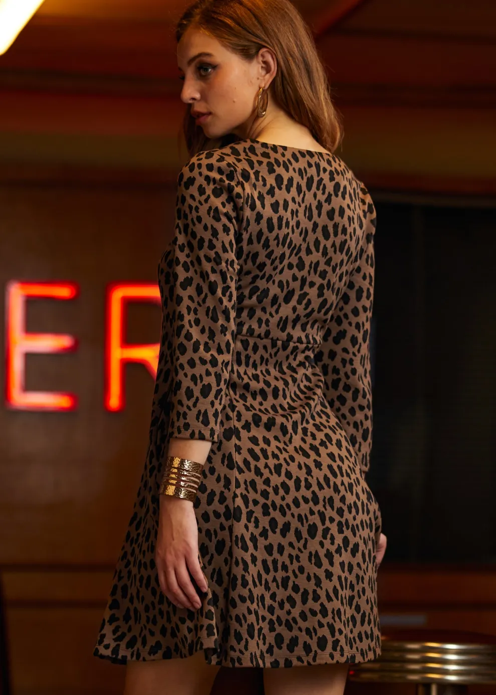 Leopard Hi-Low Empress Dress