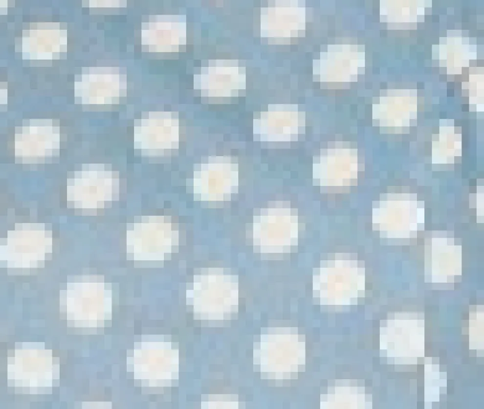 Light Blue & White Polka Dot Swing Dress