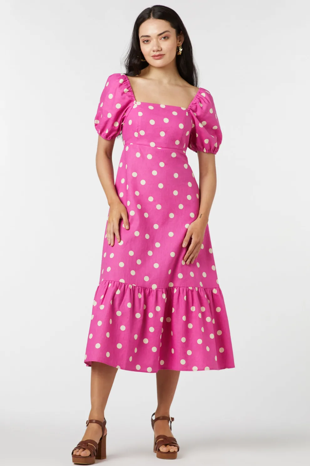 Lucy Polka Dot Midi Dress