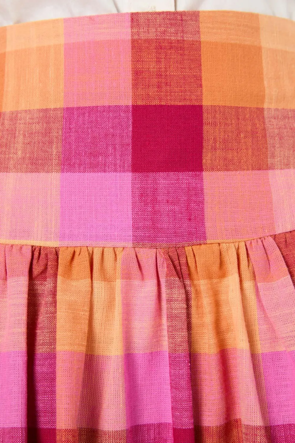 Maxine Check Midi Skirt