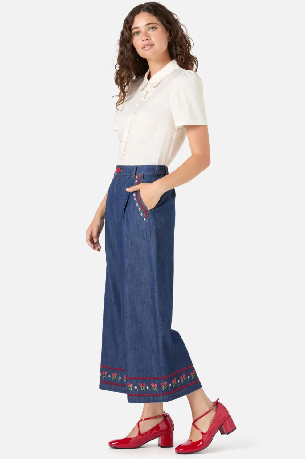 Meadow Embroidered Culotte