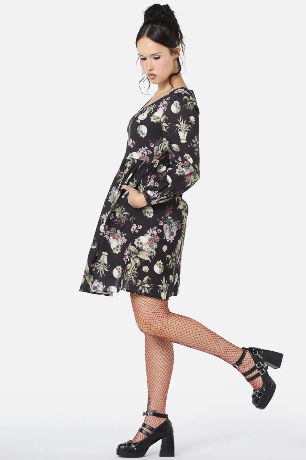 Memento Mori Printed Dress