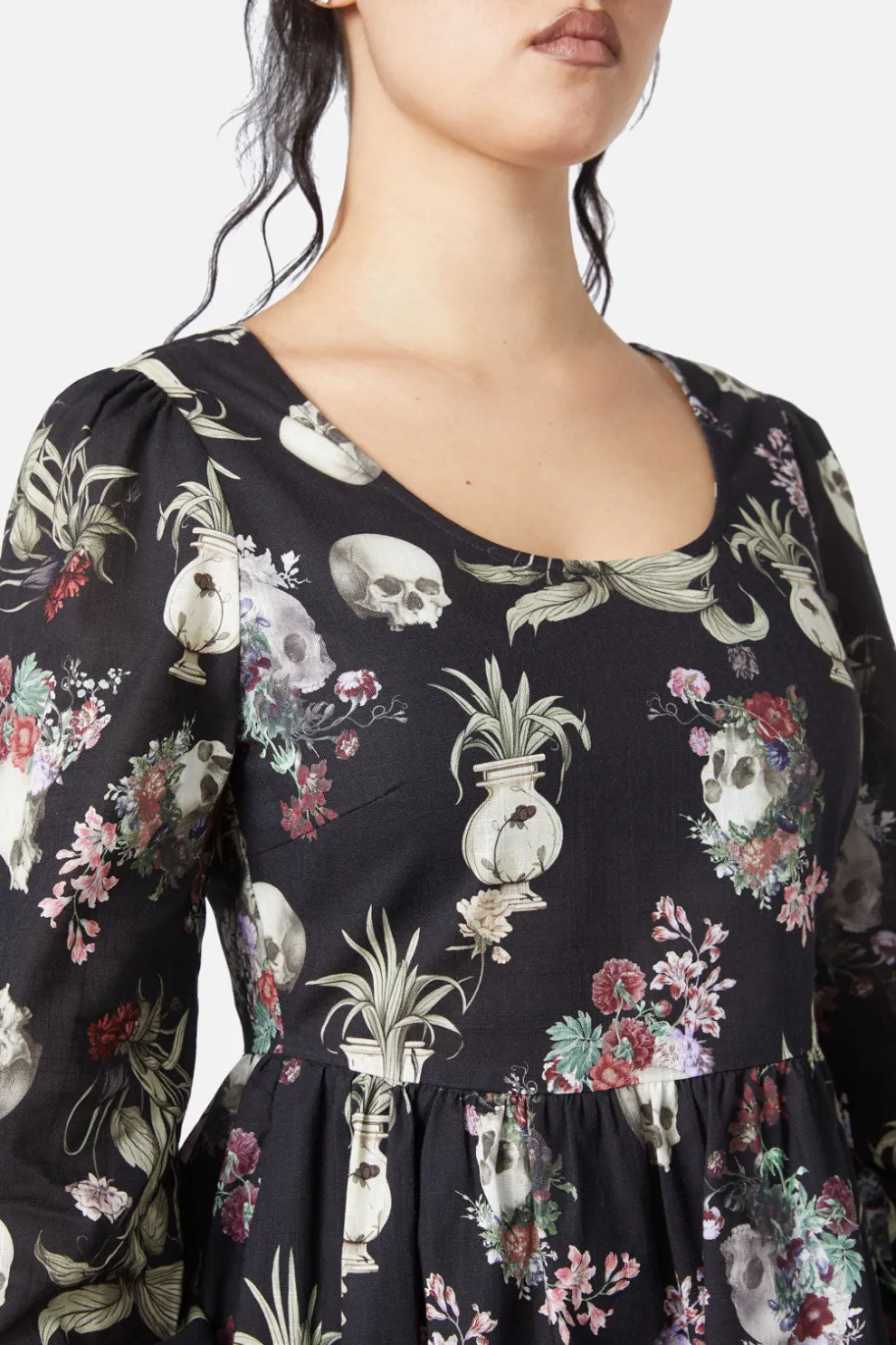 Memento Mori Printed Dress