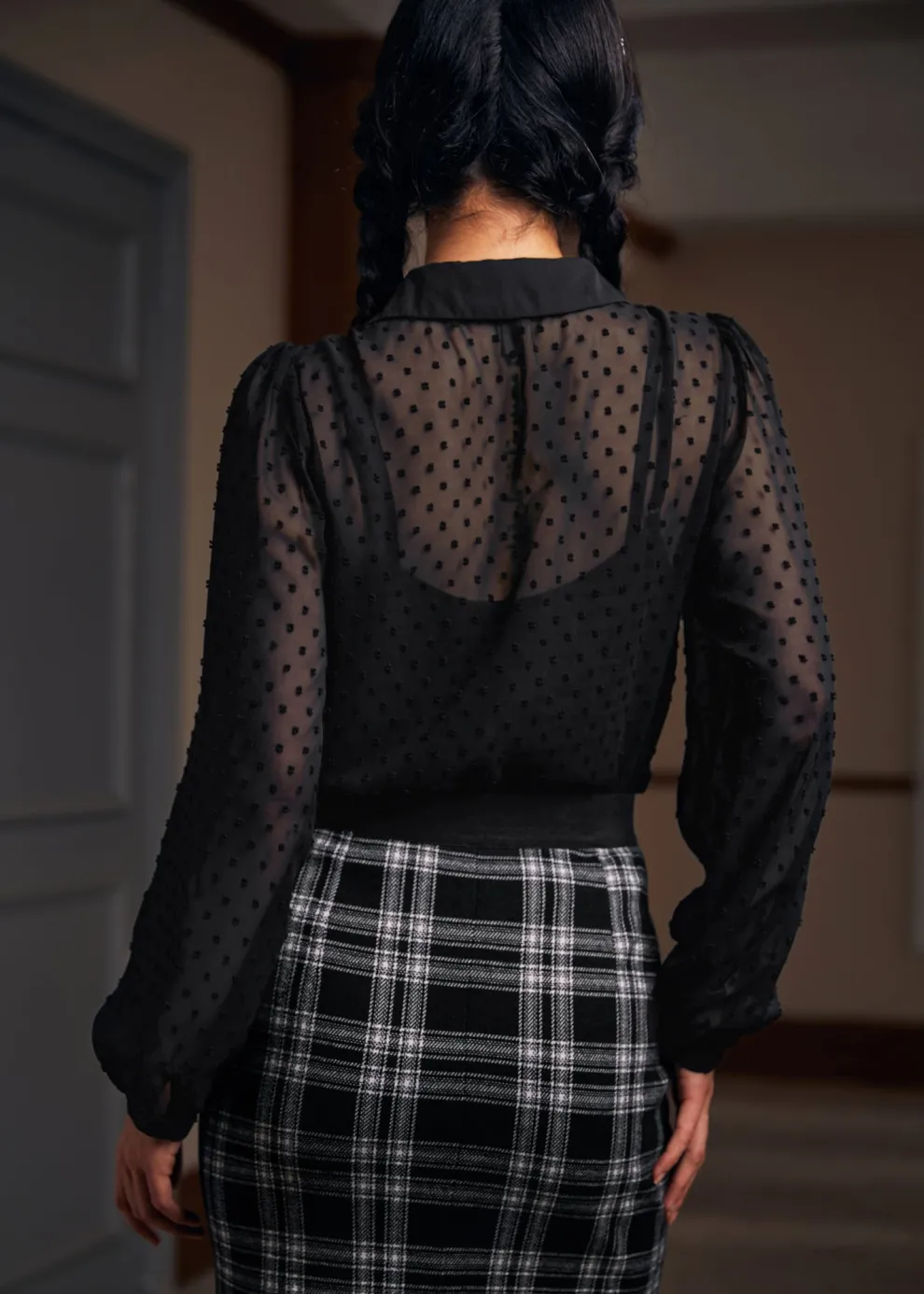 More Mulled Wine Collared Blouse