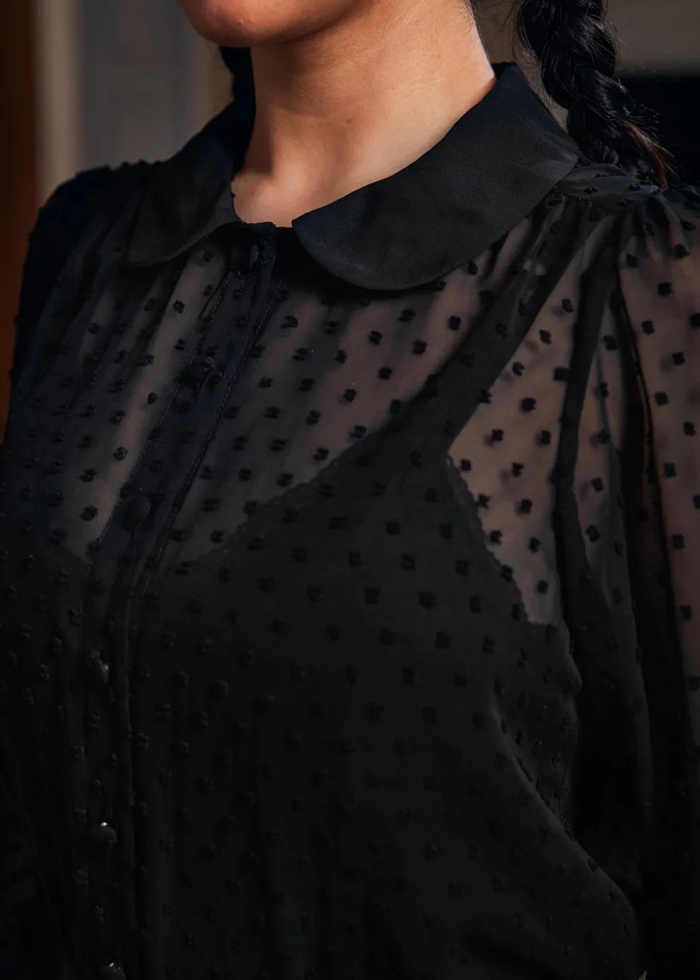 More Mulled Wine Collared Blouse