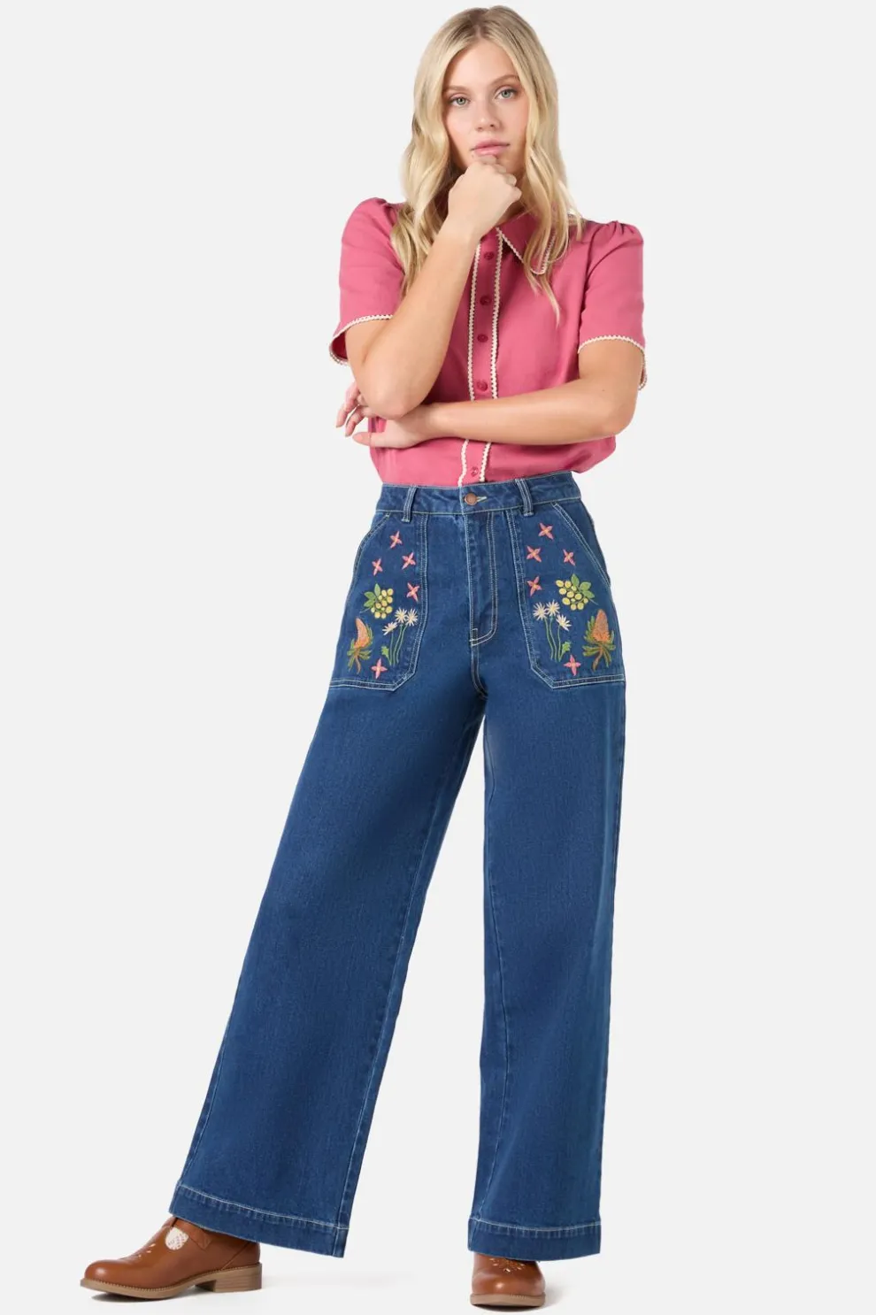 Native Embroidered Denim Jean