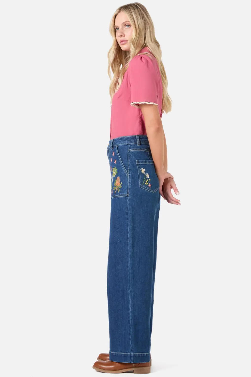 Native Embroidered Denim Jean