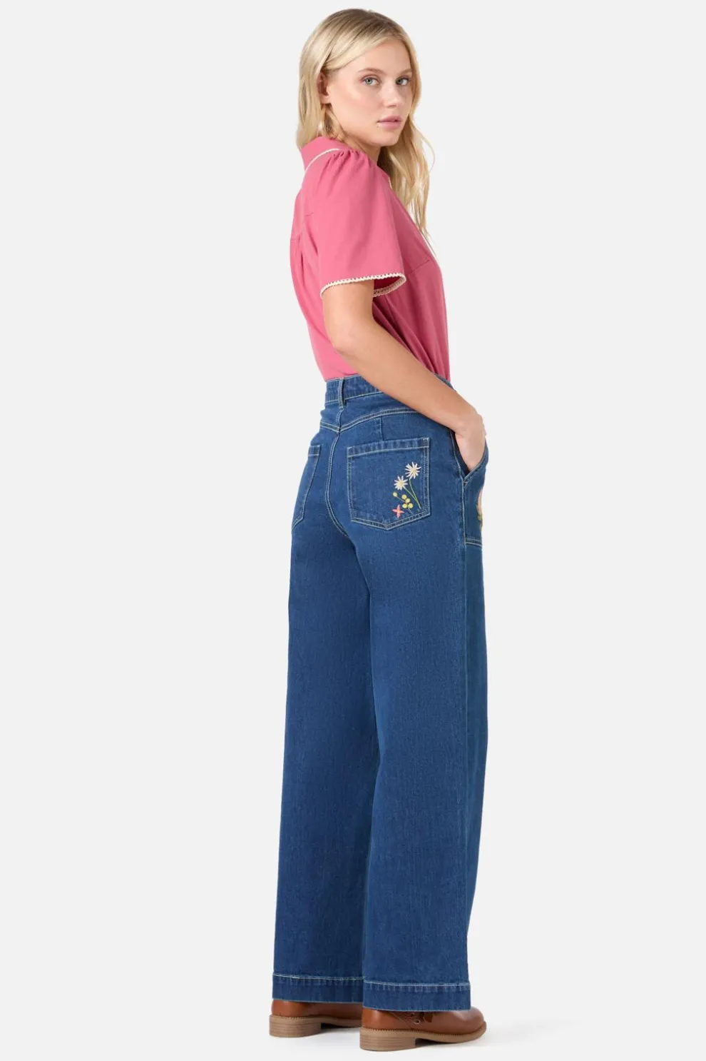 Native Embroidered Denim Jean