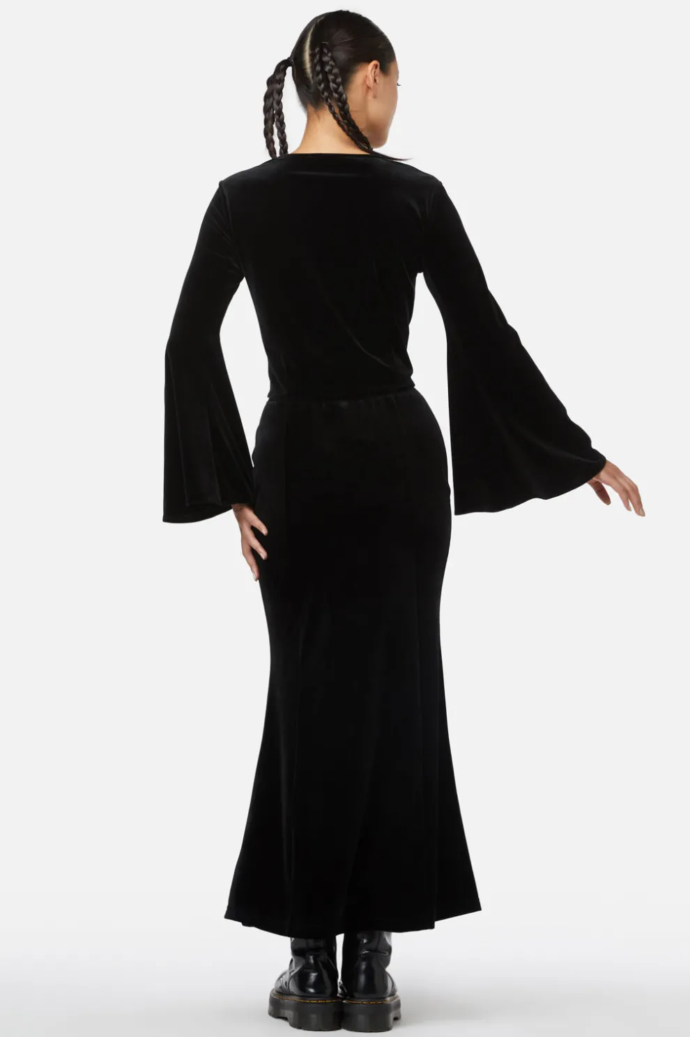 Obsidian Velvet Flare Top