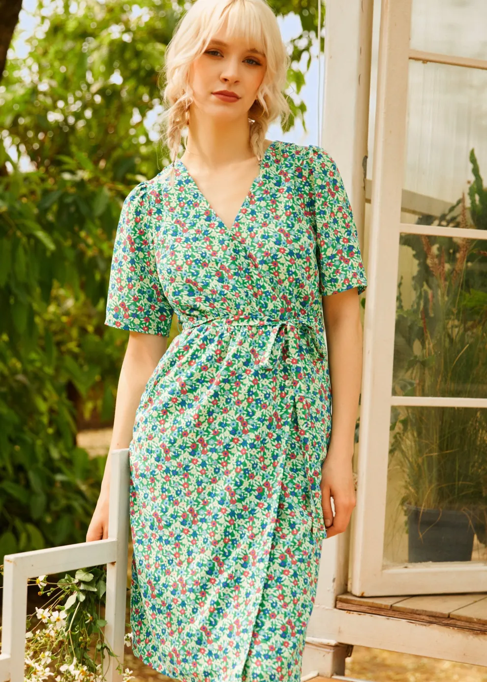 Petal & Promise Wrap Dress