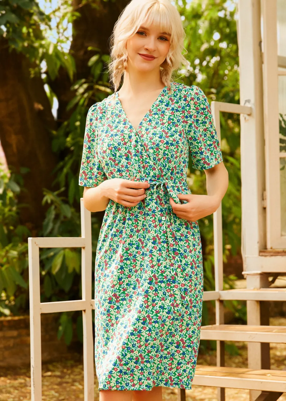 Petal & Promise Wrap Dress