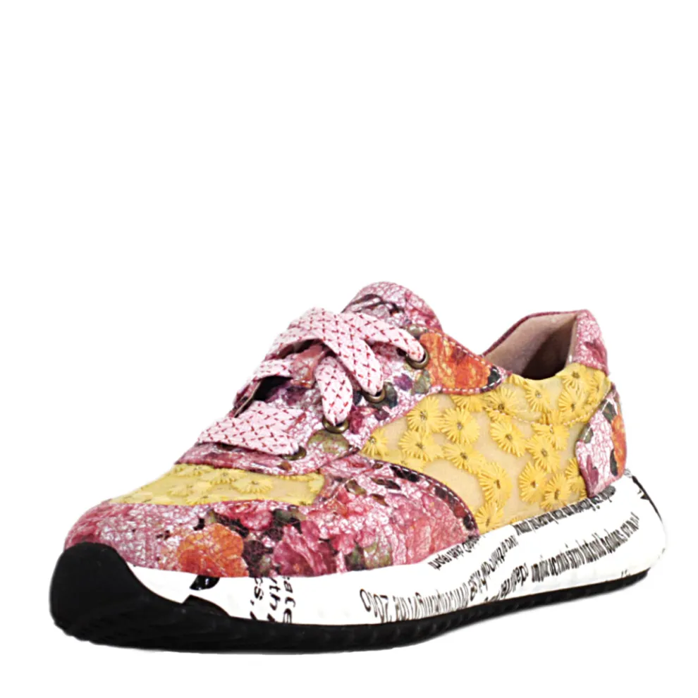 Pinky Floral Dad Sneakers