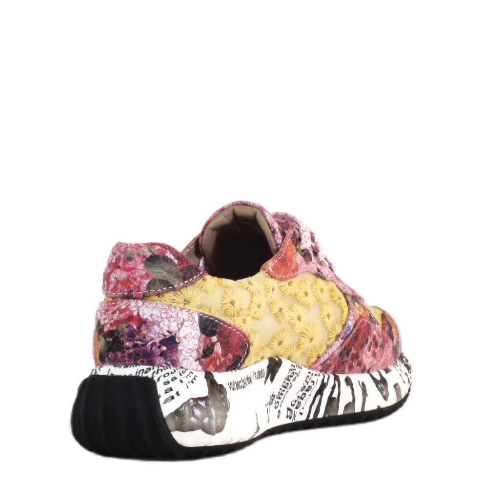 Pinky Floral Dad Sneakers