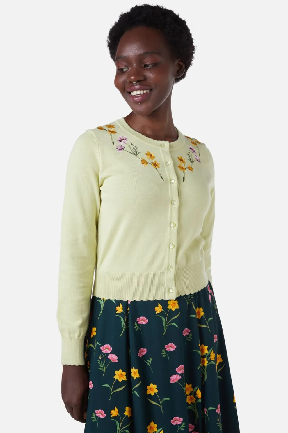 Poppy & Daffodil Cardi