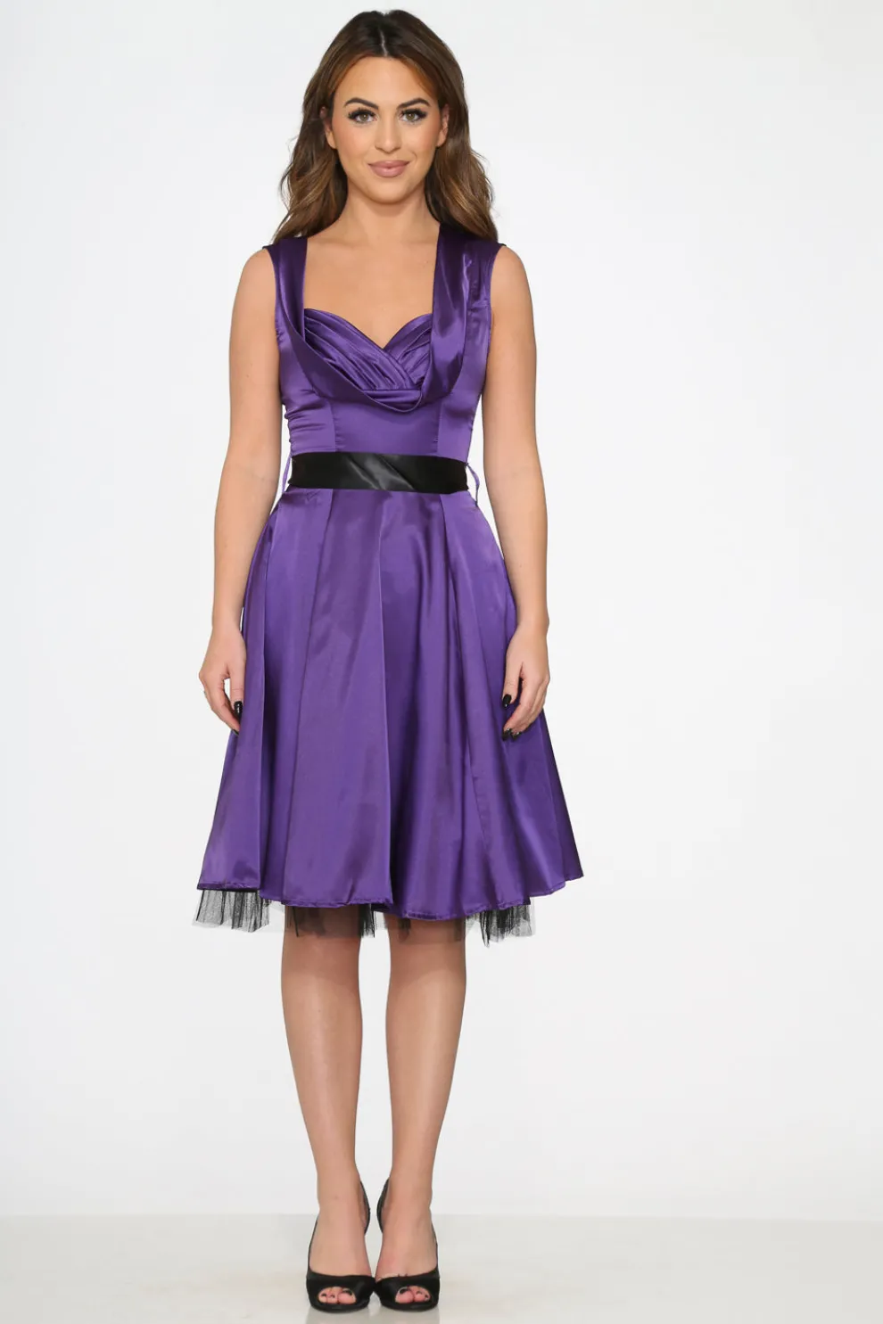 Purple Occastional Swing Dress
