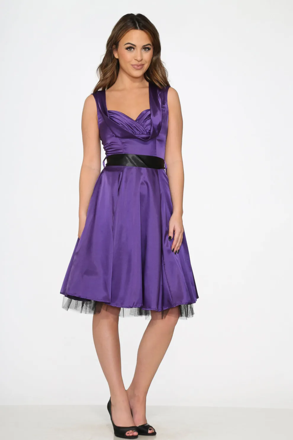 Purple Occastional Swing Dress