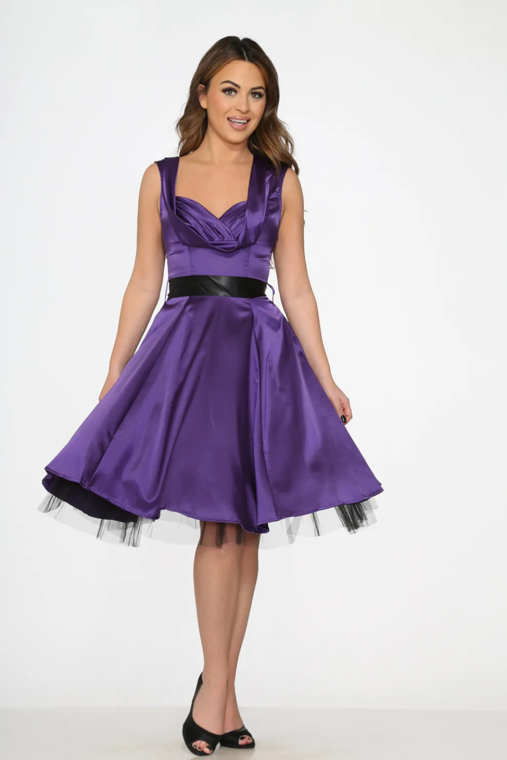 Purple Occastional Swing Dress