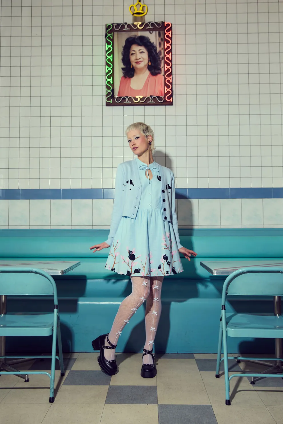 Pussy Willow Border Dress