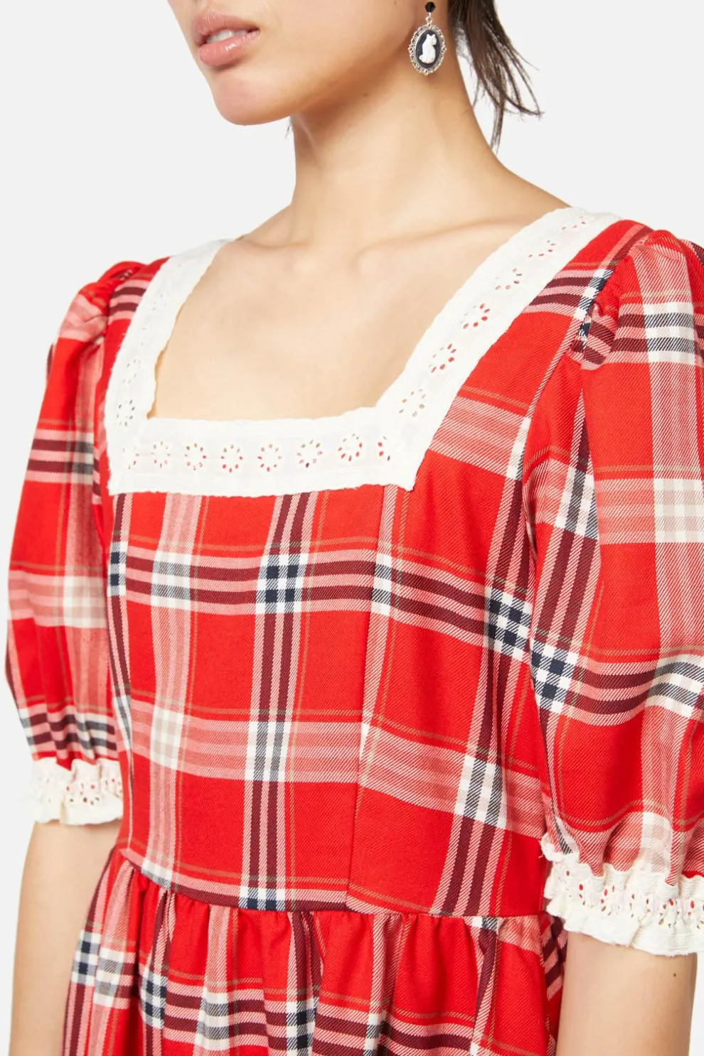 Queen Of Cats Tartan Dress