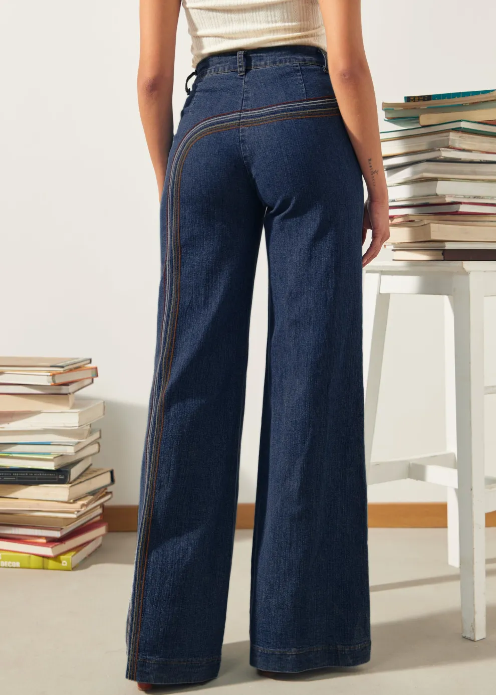 Rainbow With Me Wide-Leg Jeans